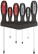 Screwdriver "Master", CrV steel, rubberized handles, magnetic tip, on the holder, set of 6 pcs.
