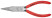 Длинногубцы, плоскокруглые рифлённые губки 50 мм, L-160 мм, чёрн., 1-к ручки