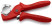 KNIPEX PlastiCut® Pipe cutter-scissors for hoses and protective pipes (Ø 25 mm), L-185 mm, with holder for commercial equipment