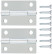 Universal hinges, set of 2 pcs., zinc 50 x 35 mm