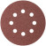 Perforated abrasive grinding wheels on a pile basis for "Velcro" (P24, 125 mm, 5 pcs.), CUTOP Profi