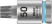 8767 B HF TORX® Zyklop End head with insert, DR 3/8", with fixing function, TX 50 x 38.5 mm