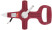 Geodetic tape measure, steel tape, red open plastic case 30 m