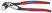KNIPEX ALLIGATOR® adjustable pliers, 50 mm (2"), turnkey 46 mm, L-250 mm, gray, 2-k handles