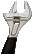 ERGO chrome-plated adjustable wrench, length 170/grip 32 mm, rubber handle