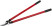 Knot cutter, blades 70 mm, metal handles with PVC handles 700 mm