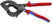 Кабелерез с трещоткой, трёхходовой зубчатый привод, рез: кабель Ø 60 мм (600 мм², MCM 1200), L-320 мм, чёрн., 2-к ручки