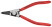 Forceps for external locking rings, straight. sponges, posad. size Ø 10 - 25 mm, tip Ø 1.3 mm, L-140 mm, black, 1-k handles