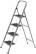 Steel ladder, 4 wide steps, H=129 cm, weight 6.25 kg