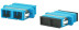 FA-P11Z-DSC/DSC-N/BK-BL Оптический проходной адаптер SC-SC, SM, duplex, корпус пластиковый, синий, черные колпачки