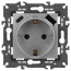 Розетка ЭРА Elegance 14-4108-03 2P+E 16A-250В со шторками с USB type-A+C 5В-3А алюминий