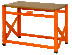 Portable workbench made of MDF and galvanized countertops orange 1200 x 510 x 840 mm