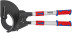 Кабелерез с трещоткой и выдвижными телескопическими рукоятками, рез: кабель Ø 100 мм (960 мм², MCM 1900), L-680 мм, чёрн., 2-к ручки