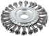 Paddle wheel, seat diameter 22.2 mm, 125 mm twisted steel wire, blister