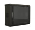 TWS-1525-GP-RAL9004 Wall cabinet 19-inch (19"), 15U, 740x600x250, with glass door, non-removable side panels, color black (RAL 9004) (assembled)