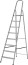 Aluminum ladder, 8 steps, weight 5.7 kg