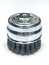 Cup harness brush with a limiting ring, D80 mm, 20 bundles, straight steel wire STH 0.35 mm, M14 fit