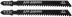 Blades for electric jigsaw, T111C, wood, HCS, 100 mm, 2 pcs.
