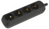 ERA KX-4e-B block 4 sockets with earthing black