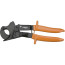 Cable cutter for copper aluminum cables, 250 mm, with ratchet