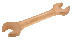 ИБ Двусторонний рожковый гаечный ключ (медь/бериллий), 9х10 мм