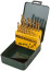 Набор сверл HSS по металлу, титановое покрытие, 19 шт. (1-10 мм), металлический бокс