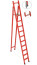 CCC-3.3TSM dielectric stepladder with symmetrical support, Telecom, wide steps, metal ends (Soft ground), h=3300mm, h of the working platform=2400mm, steps 10