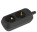 ERA KX-2e-B block 2 sockets with earthing black