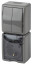 Socket Block with Switch ERA Expert 11-7408-03 Double Vertical IP54 16A-10AX-250V OH Grey