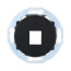 Cover plate with a caliper for a computer and telephone outlet for 1 input (black) WITHOUT Vintage mechanism