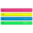 Ruler 30cm STAMM, plastic, 2 scales, opaque, neon colors, assorted, European weight