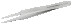 Stainless steel tweezers/antimagn/115mm/thin tips