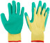 Cotton gloves with foam latex coating 10"