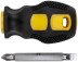Screwdriver with adjustable sting "shorty", CrV steel, rubberized handle 6x40 mm PH2/SL6