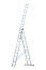 Three-section aluminum ladder, 3 sections of 13 steps AL 3x13 P70
