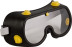 Protective "Pro" glasses with polycarbonate glass (black PVC frame). Polycarbonate glass thickness: 2 mm