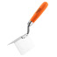 Stainless plaster trowel for external corners 80 mm, wooden handle