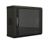 TWS-1225-GP-RAL9004 Wall cabinet 19-inch (19"), 12U, 650x600x250, with glass door, non-removable side panels, color black (RAL 9004) (assembled)
