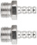 Herringbone adapter connectors 6 mm - 1/4" external thread, 2 pcs.