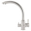 ABF-3KR-4, Hybrid drinking faucet mixer, for ABF-TRIA and ABF-OSMO drinking systems, stainless STEEL series, 3 in 1, silver