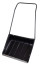 Large black scraper - travois for snow removal Dimensions 700x550x1470 mm, with aluminum bar (black), steel handle d20
