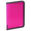 A4 plastic folder with zipper, 500 microns, pink
