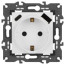 Розетка ЭРА Elegance 14-4108-01М 2P+E 16A-250В со шторками с USB type-A+C 5В-3А белый матовый
