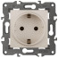 Розетка ЭРА Elegance 14-2102-02 с заземлением 2P+E Schuko со шторками 16A-250В IP20 слоновая кость