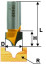 Grooved shaped milling cutter f22,2x15mm R9,5mm xb 12mm