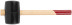 Rubber mallet, wooden handle 65 mm ( 600 gr )