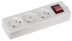 ERA K-3s block 3 sockets without grounding with switch white