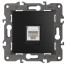 Розетка ЭРА Elegance 14-3107-05 информационная RJ45 IP20 антрацит