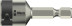 3869/4 TS end head, stainless steel, without magnet, with locking spring, shank 1/4" E 6.3. 10 x 50 mm