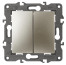 Switch ERA Series 12 12-1112-04 Crossover Double, 10AH-250V, Champagne